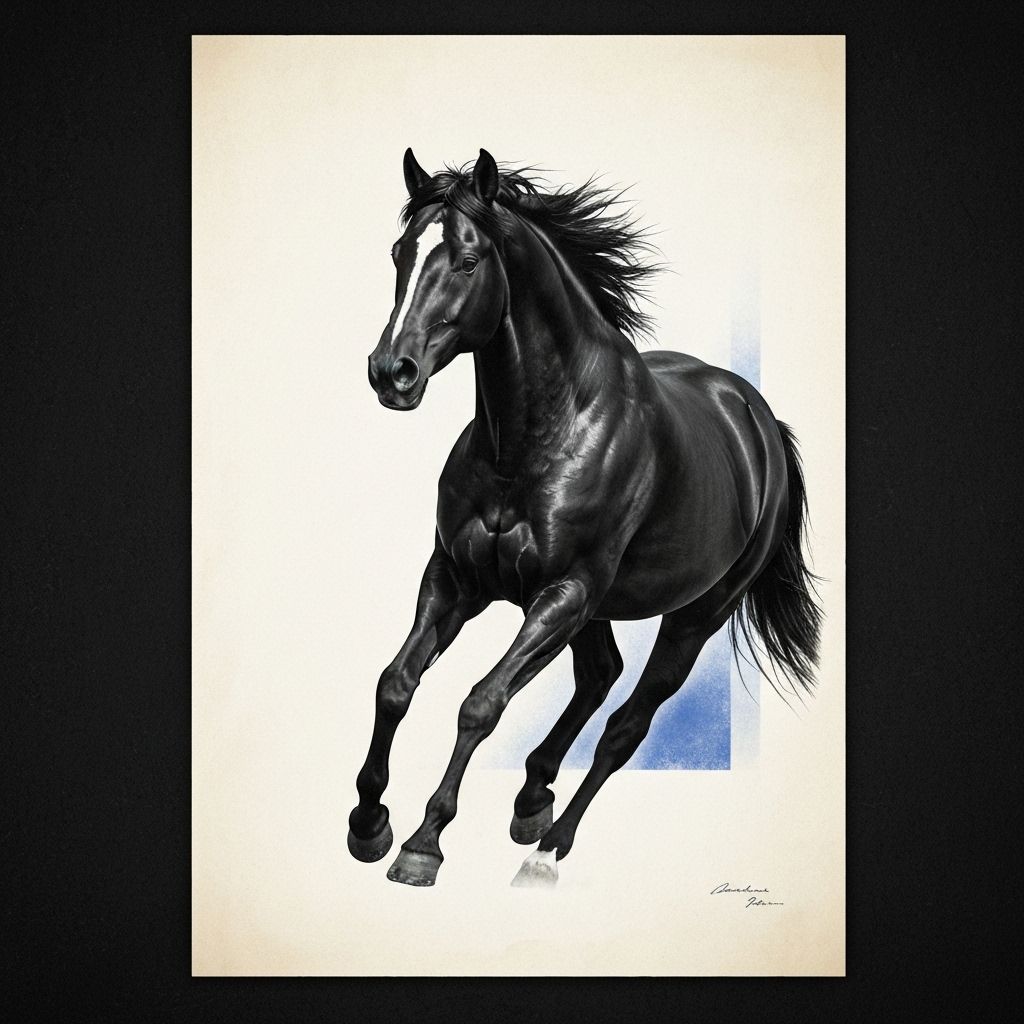 Signed Horse Print